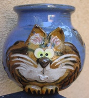 calico cat cartoon pet urn