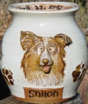collie pet dog urn