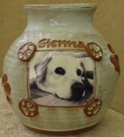 photo mount ceramic pet urn