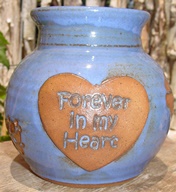 forever in my heart in kristin font pet urn
