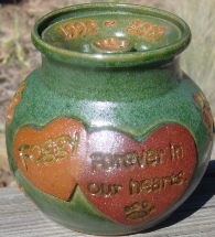 handmade ceramic pet urn